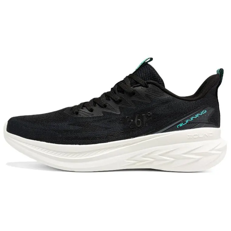 361° Cushioning, Slip Resistant, Lightweight Low Top Casual Running Shoes Men's Black White