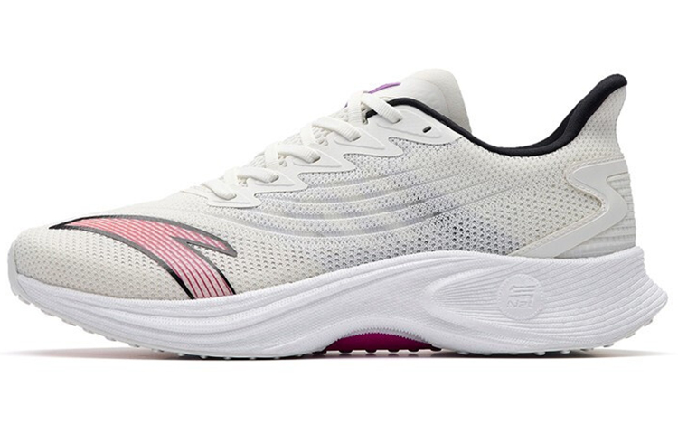 Anta MACH 2.0 Shock Absorbers With Slip Resistant Features Low Top Running Shoes Men's White Purple Black