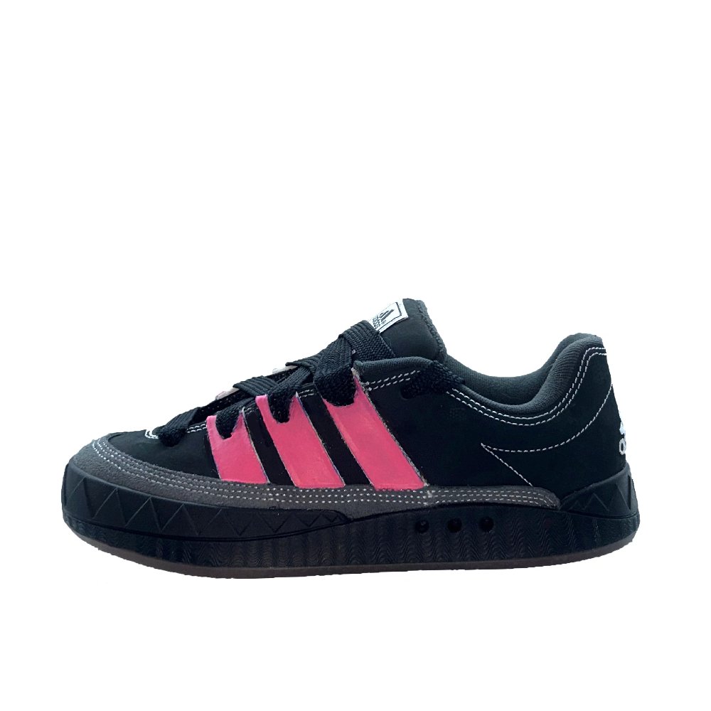 Adidas Originals Adimatic Wear-resistant And Lightweight Low-Top Skateboard Shoes Unisex Black Pink