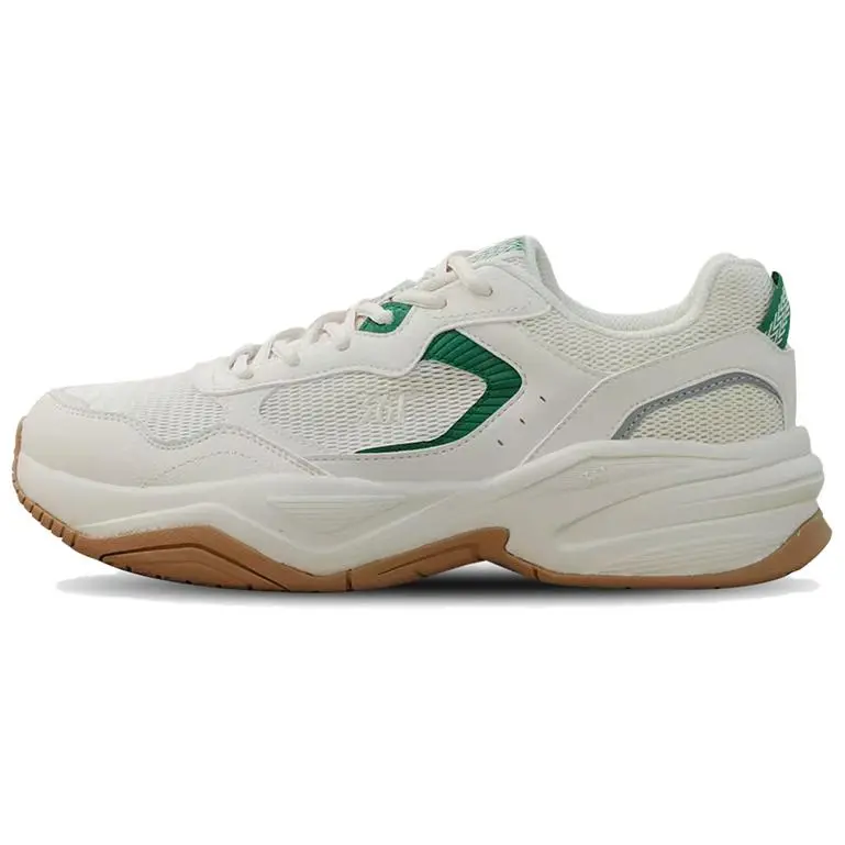 361° Abrasion Resistant Slip Resistant Low Top Casual Shoes Men's White Green