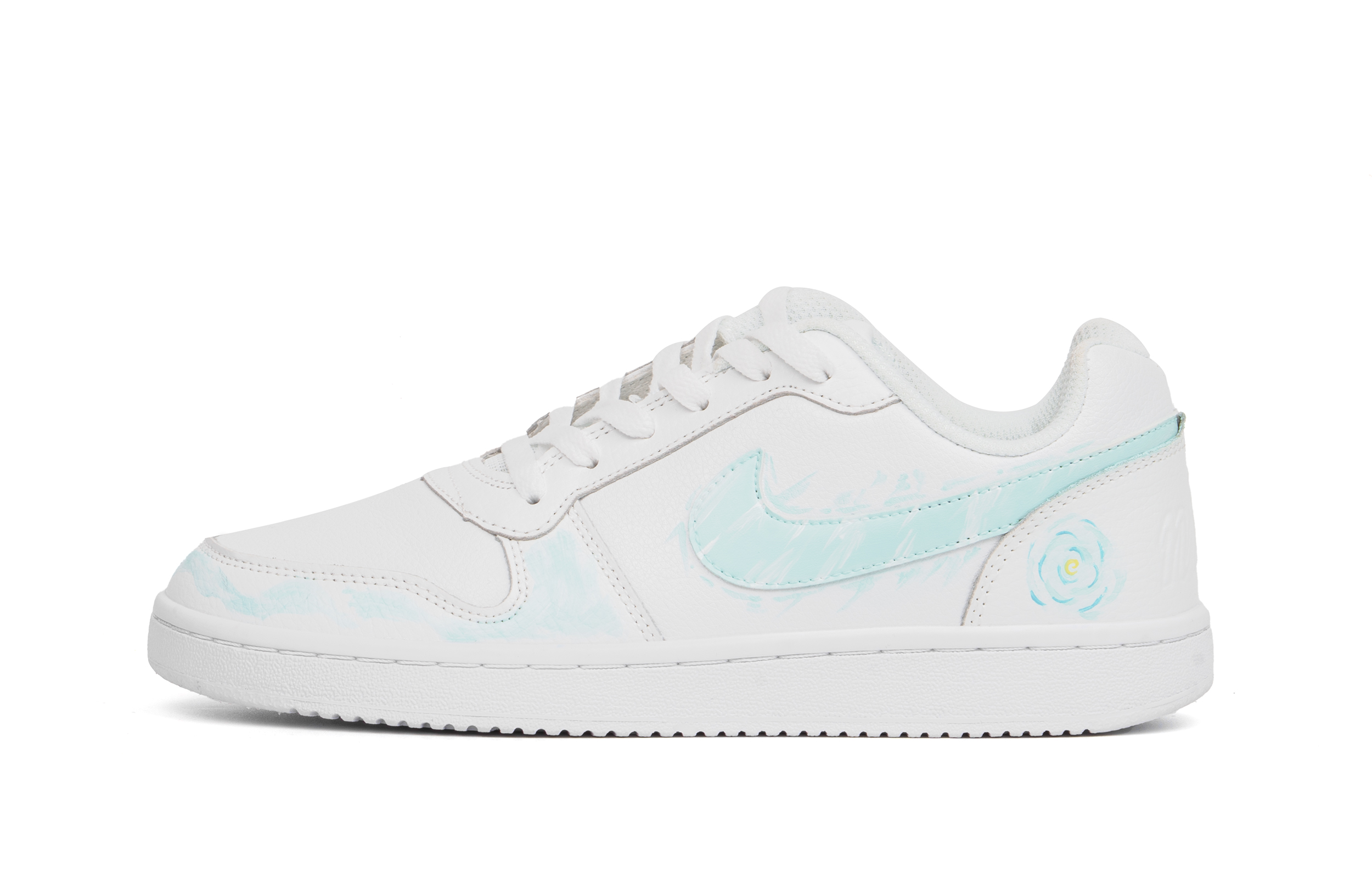 Nike EBERNON Abrasion Resistant Low Top Skateboard Shoes Unisex Light Blue