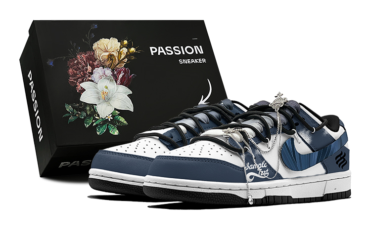 Nike Dunk Low-Top Skateboard Shoes Men's Blue