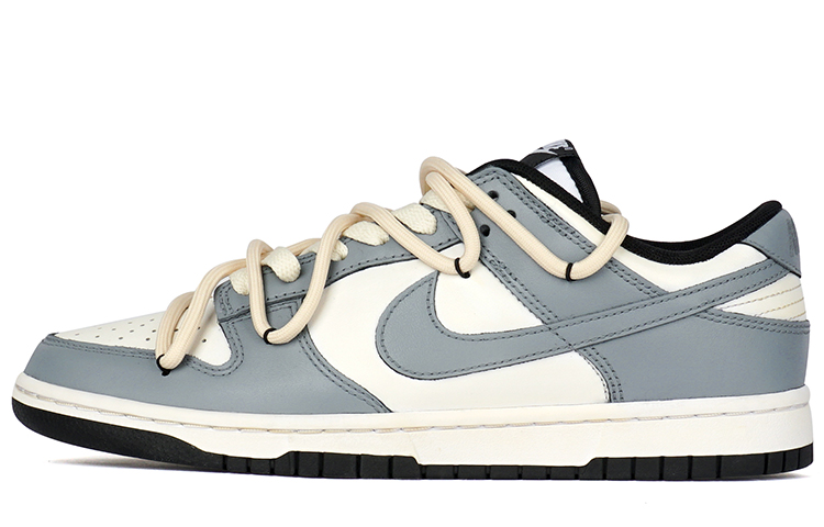 Nike Dunk Low Top Skateboard Shoes Men's Gray White