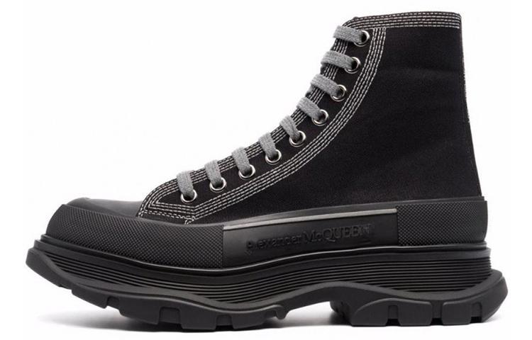 Alexander McQueen Tread Slick High Top Sneakers 'Black Grey'