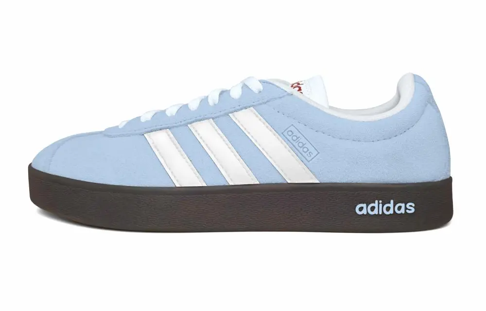 Adidas VL COURT 2.0 Steam Rose, Mint Sea Salt Abrasion Resistant Low Top Skateboard Shoes Unisex Blue White