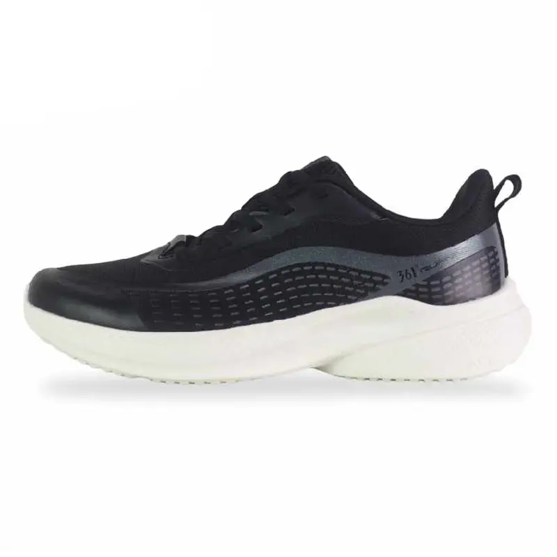 361° Breathable And Lightweight Low Top Casual Running Shoes Men's Black Gray