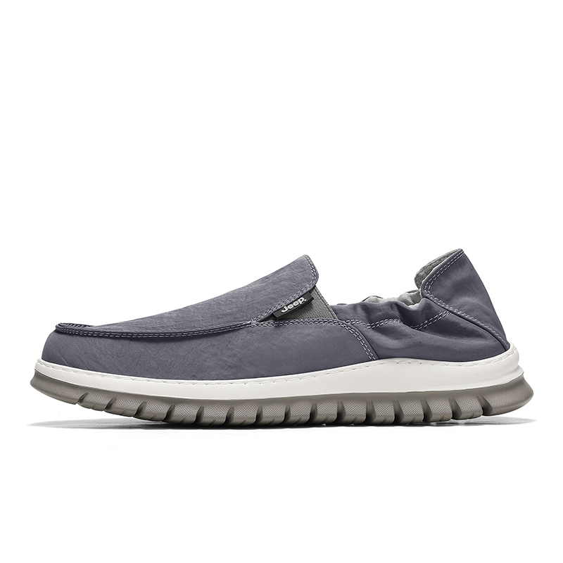 Jeep Canvas Shoes Men Low Top Gray