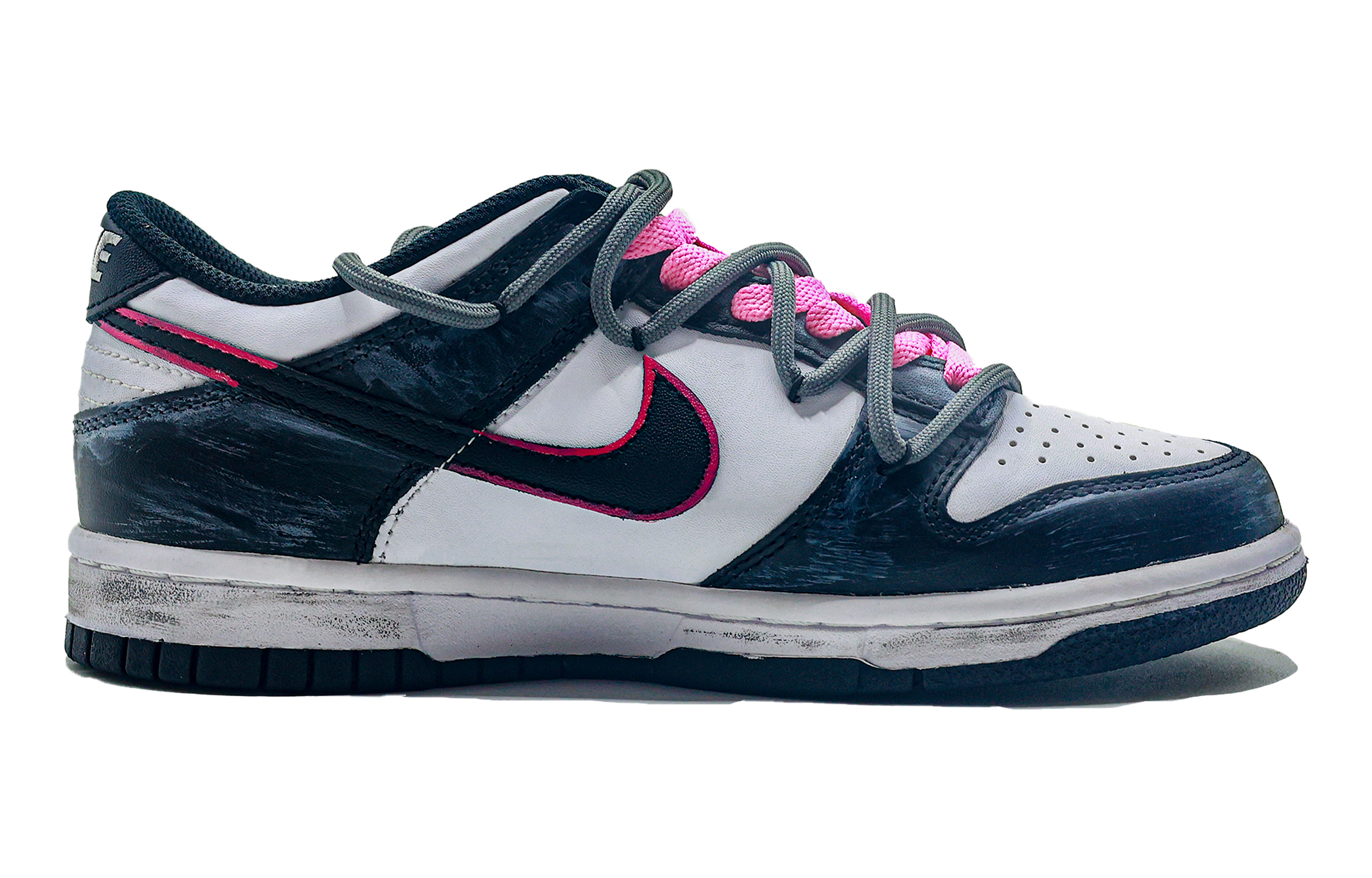 Nike Dunk Cushioning, Wear Resistant Low Top Skateboard Shoes Women's Black White Pink купить в интернет-магазине Yoocart с быстрой доставкой по России.