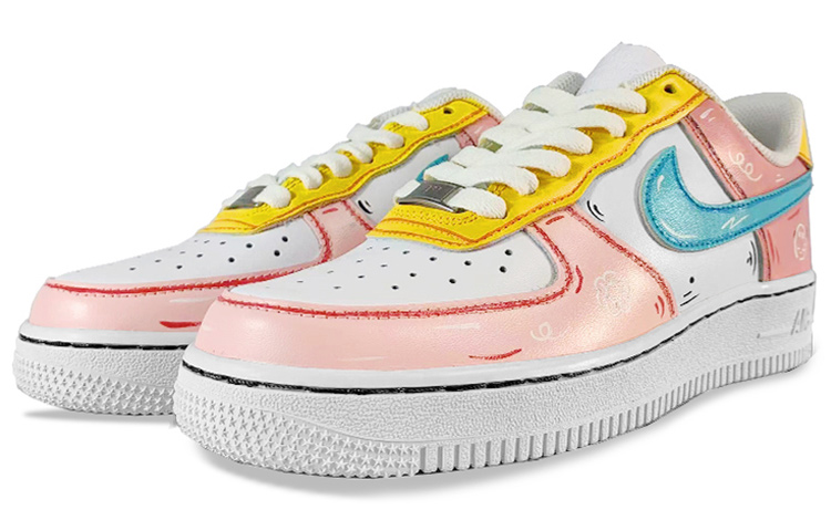 Nike Air Force 1 Skateboard Shoes Women's Low top Pink/Blue/Oranges купить в интернет-магазине Yoocart с быстрой доставкой по России.