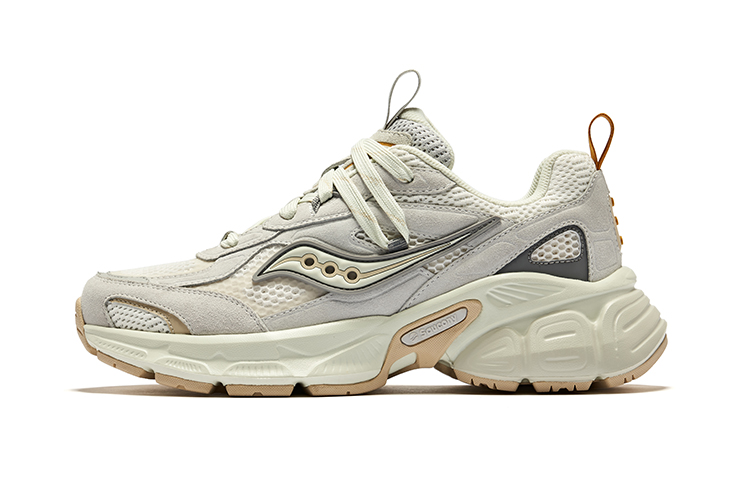 Saucony 2K CAVALRY Low-Top Casual Running Shoes Unisex Gray Beige