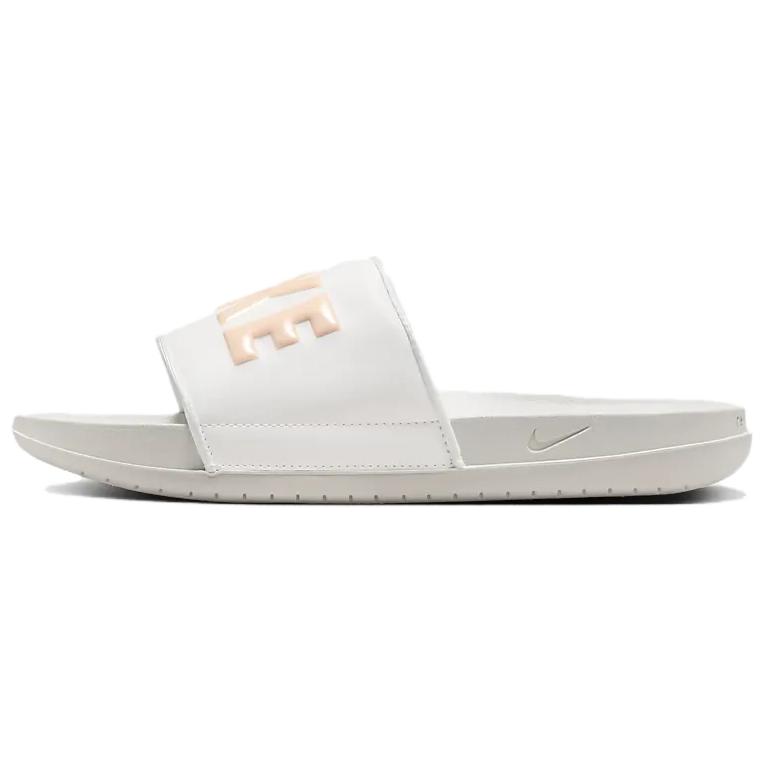 Nike Offcourt Slip-Resistant Odor-Resistant Slide Slippers Women's White Orange