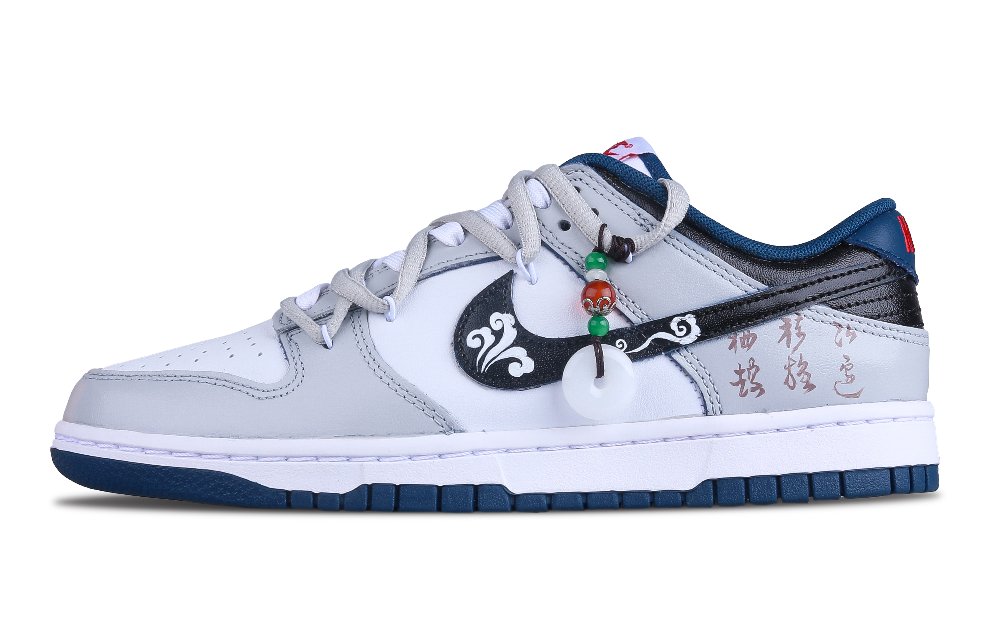 Nike Dunk Low In The Forest Hidden In The Hills Wear-resistant And Lightweight Low-Top Skateboard Shoes Men's Blue Gray