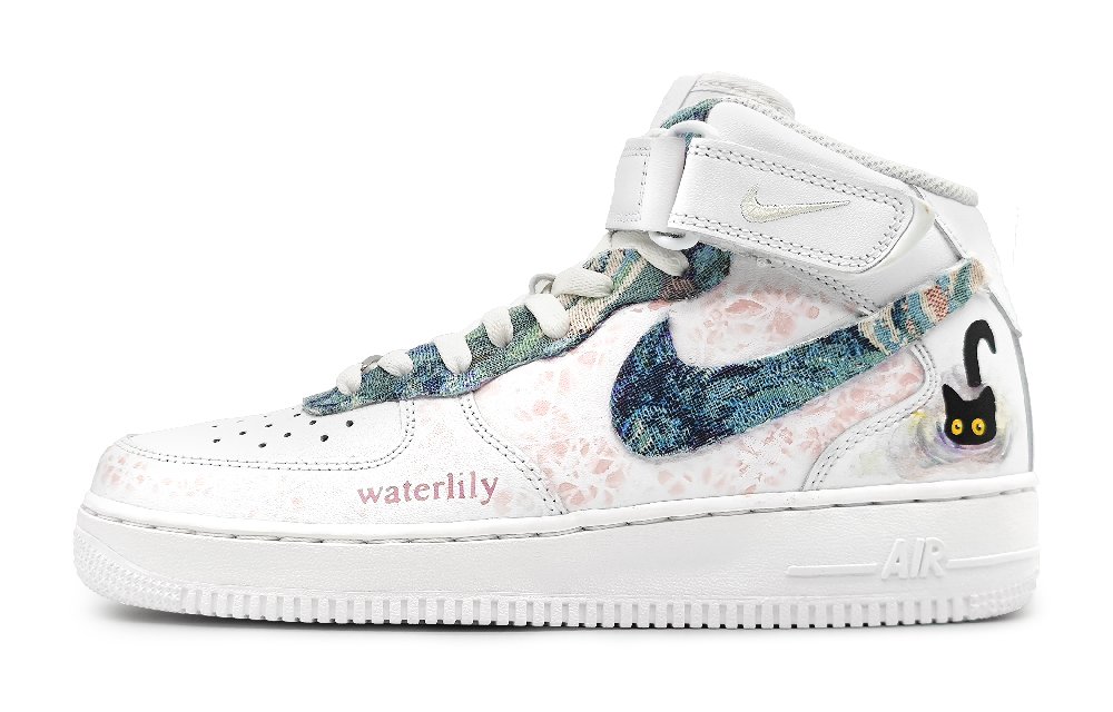 Nike Air Force 1 Mid-Top Skateboard Shoes Women's White Pink