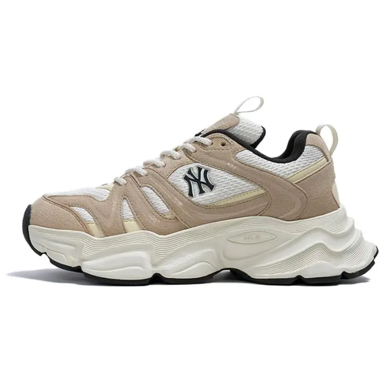 MLB New York Yankees Height Increasing Breathable Low top Chunky Sneakers Unisex Brown