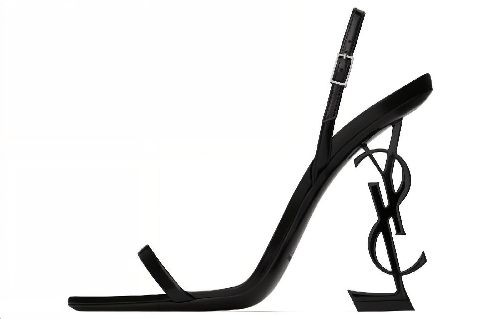 SAINT LAURENT Opyum Logo Plaque Sandals Women's