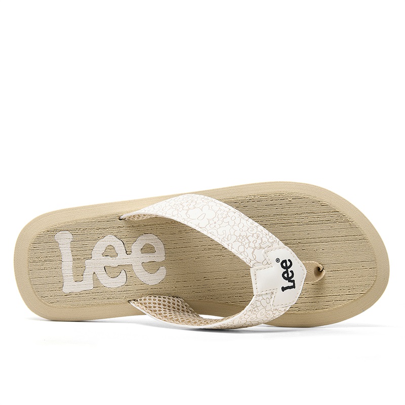 Lee EVA Rubber Sole Stitching Graffiti Odor Resistant Abrasion Resistant Slip Resistant Quick Dry Flip Flops Men's Red