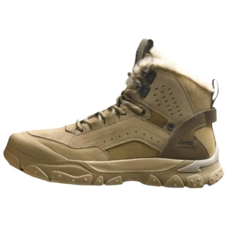 Jeep JEEP Wear-resistant And Lightweight High-Top Hiking Shoes Men's Brown