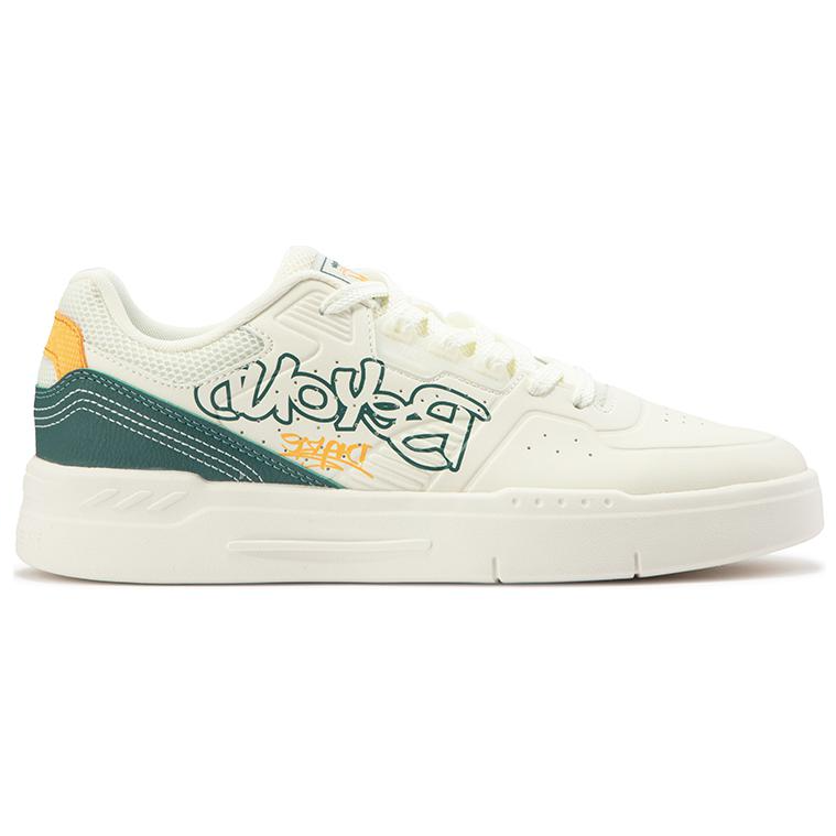 361° Wear-Resistant Low-Top Skateboard Shoes Men's White Green