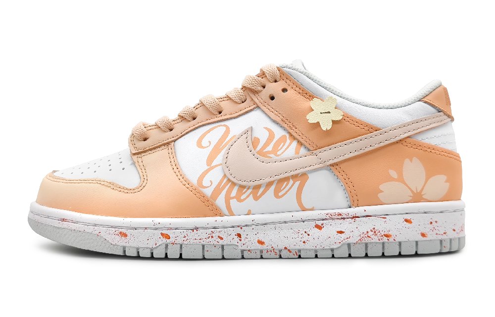 Nike Dunk Low Low-Top Skateboard Shoes GS Orange Pink