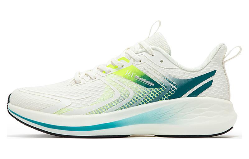 361° QU!KFOAM Cushioning Anti-Slip And Wear-Resistant Low-Top Running Shoes Men's White Green