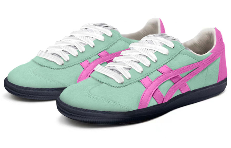 Onitsuka Tiger Tokuten Slip-Resistant Low-Top Skateboard Shoes Unisex Green Pink