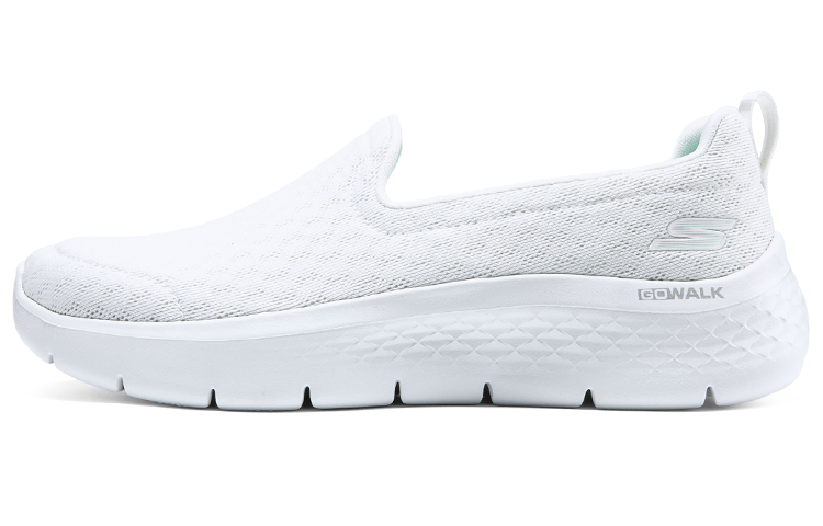 Skechers Go Walk Fle Cushioning Abrasion Resistant Lightweight Low Top Running Shoes Women's White Green