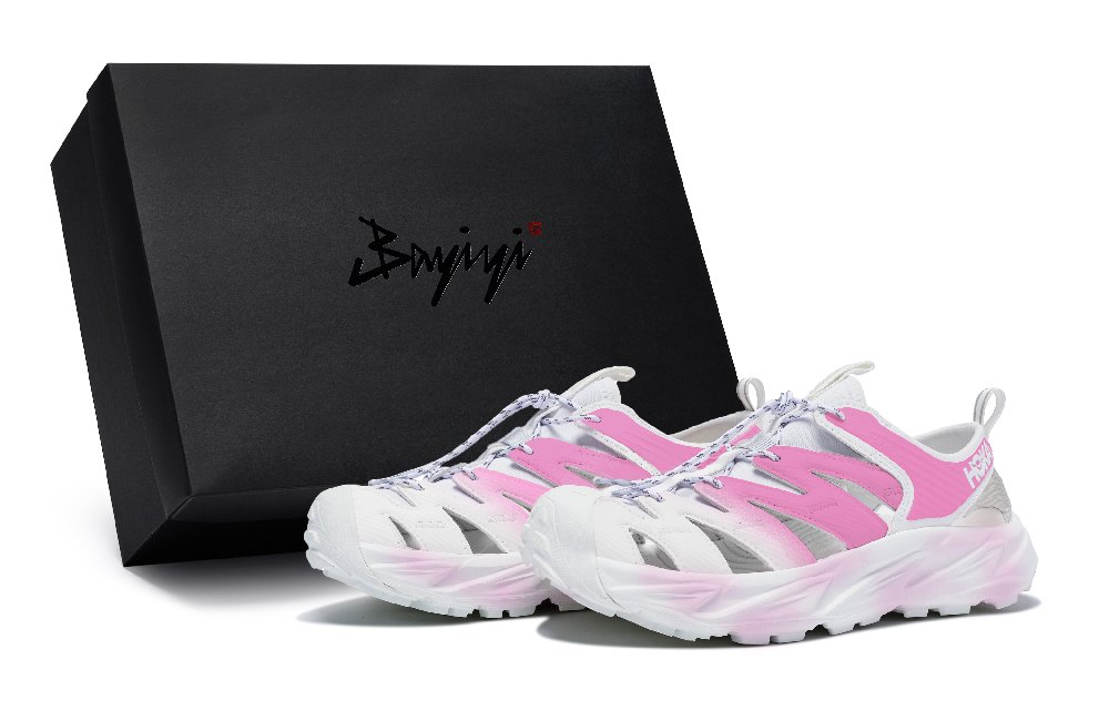 HOKA ONE ONE Hopara Series 811 Manufacture Gradient Barbie Special Shoe Box River Trekking Shoes Unisex Pink White