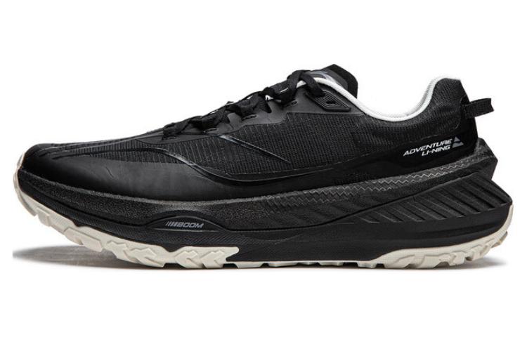 LiNing Cushioning, Slip Resistant, Abrasion Resistant, Breathable, Support, Rebound Low Top Running Shoes Men's Black