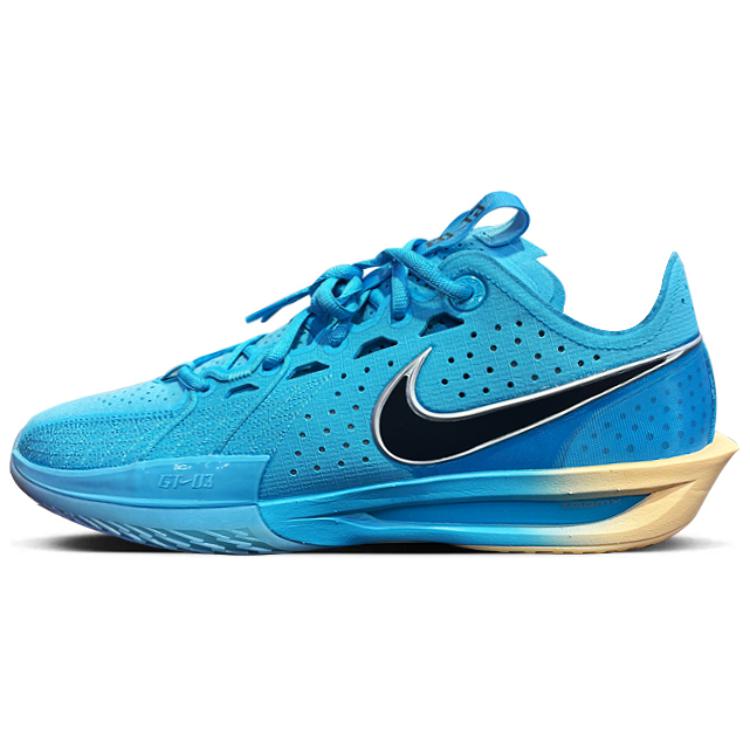Nike Air Zoom G.T. Cut 3 Anti Slip Wear Resistant Low Top Basketball Shoes Men's Blue Black Asian Version