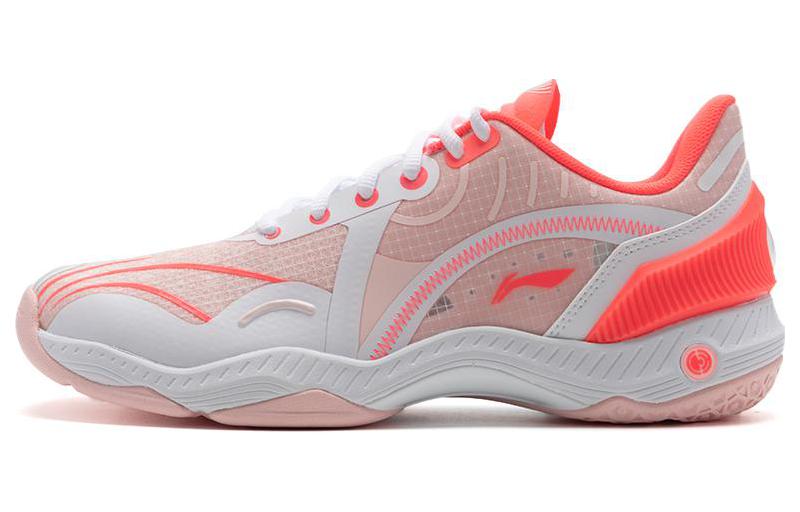 LiNing Raid Cushioning Wear Resistant Low Top Badminton Shoes Unisex White Red