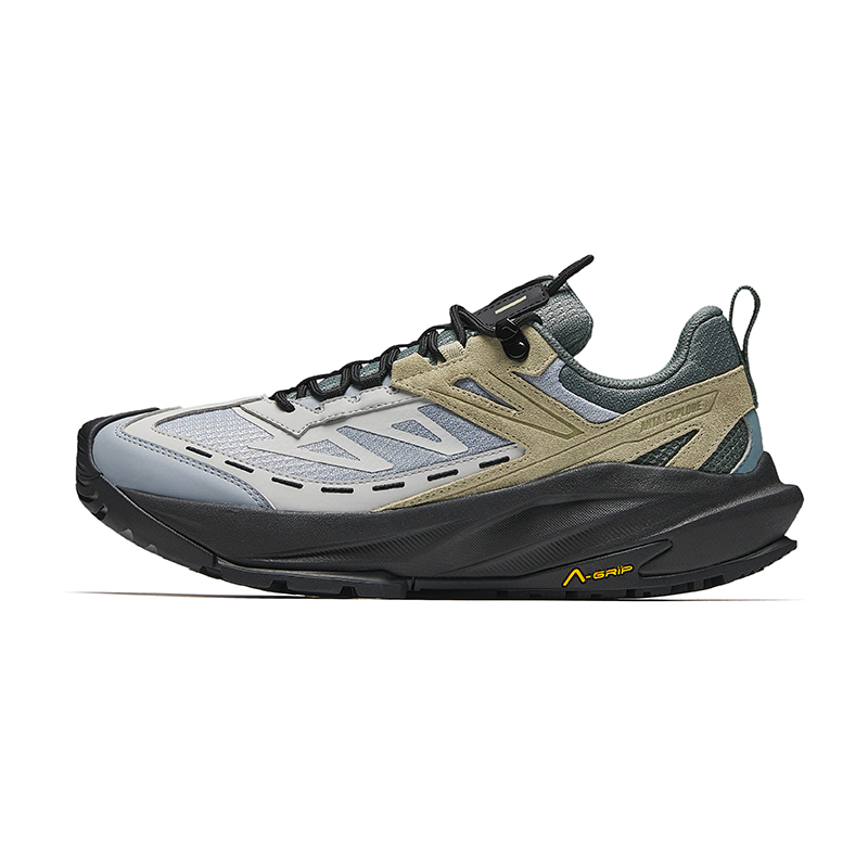 Anta Non-slip Wear-resistant Shock Absorption Low-Top Casual Running Shoes Men's Gray Green