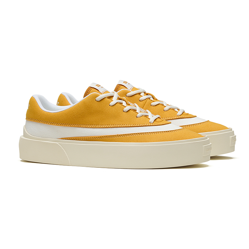 EQLZ EQUALIZER Fault 24 Wear resistant And Lightweight Low top Skateboard Shoes Unisex Fallen Leaves Yellow