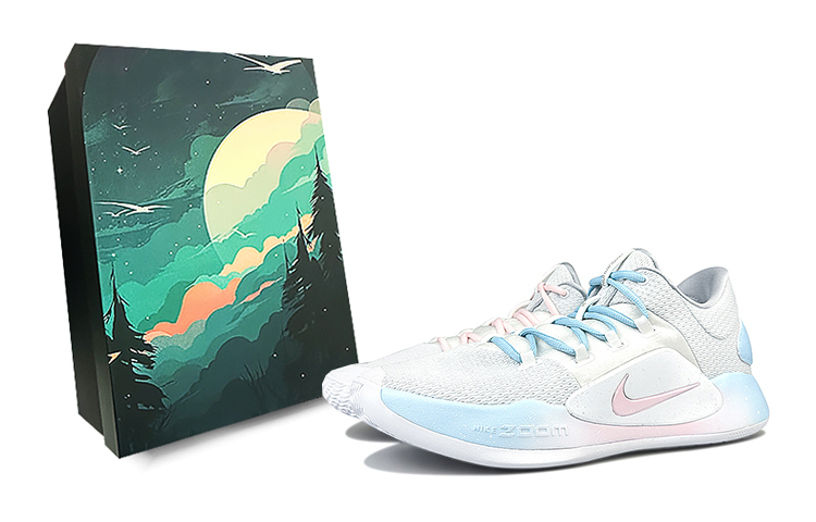 Nike Hyperdunk X Basketball Shoes Men Low-Top Pink Blue