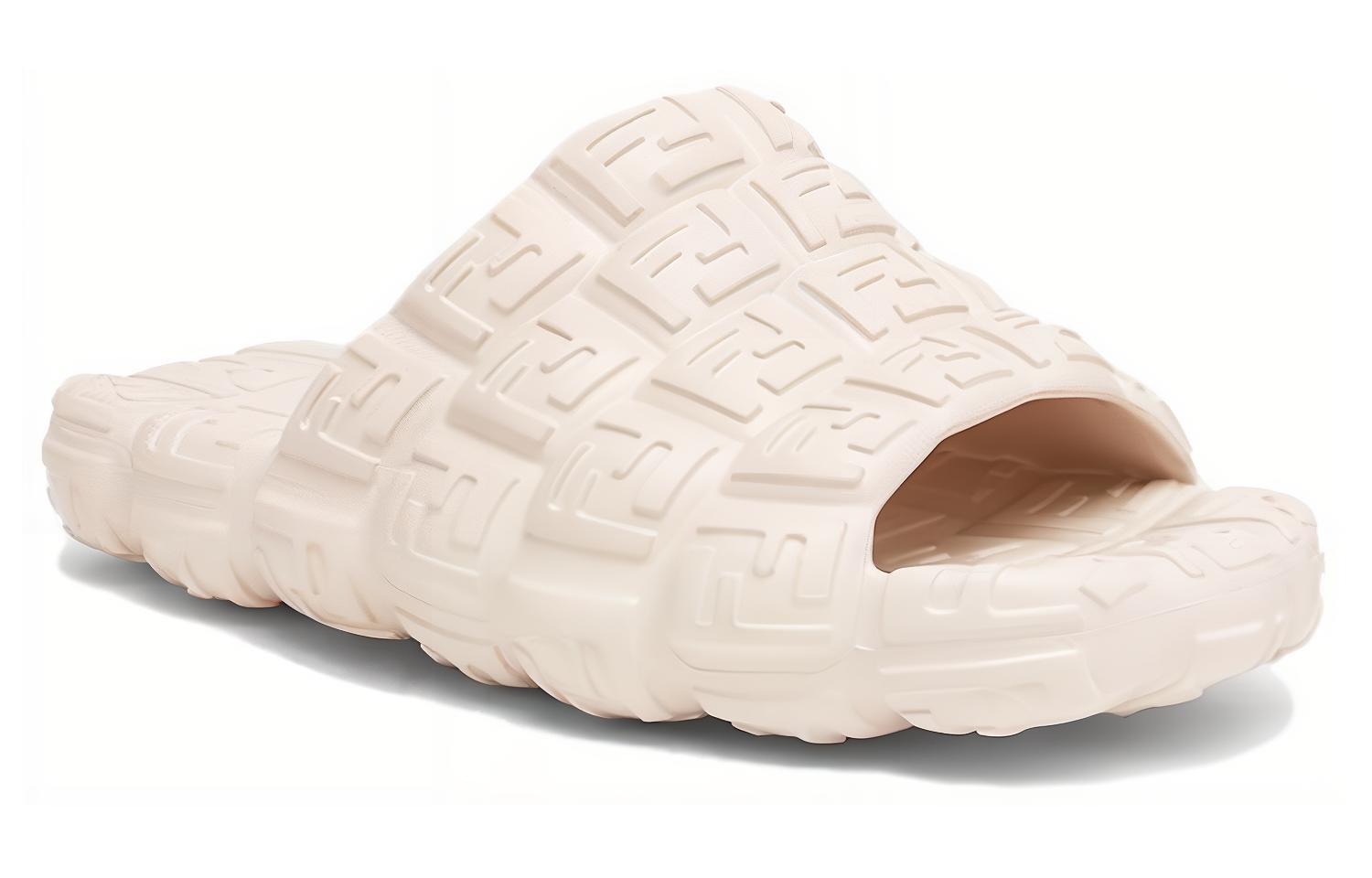 FENDI Cloud Rubber Sole Slide Slippers Men's Ecru купить в интернет-магазине Yoocart с быстрой доставкой по России.