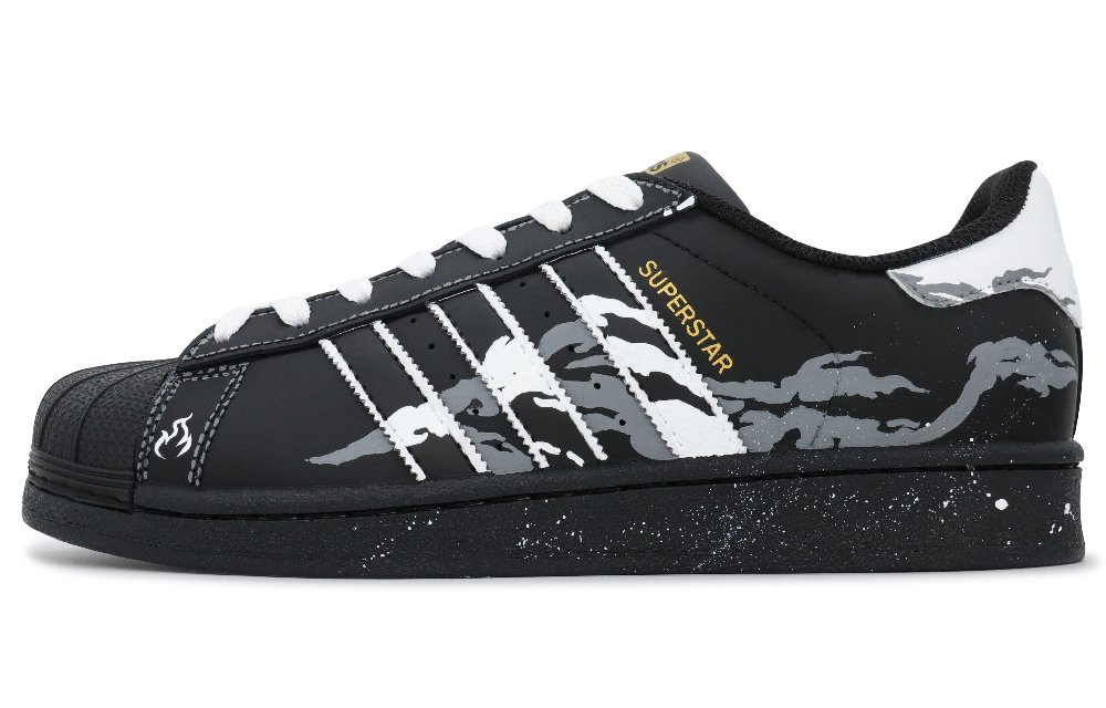 Adidas Originals SUPERSTAR Wear-Resistant Slip-Resistant Low-Top Skateboard Shoes Unisex Black White