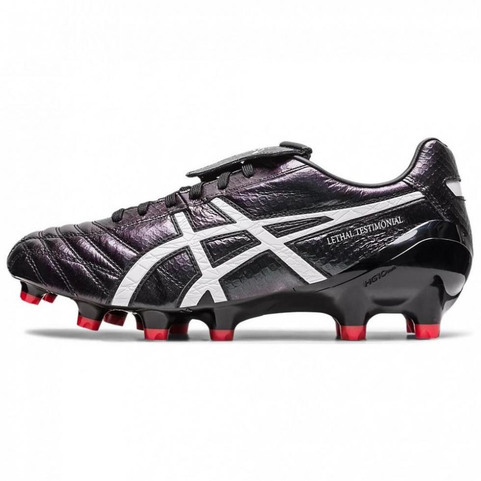 Asics Lethal Testimonial 4 Anti-Slip Wear-Resistant Soccer Shoes Men's Black