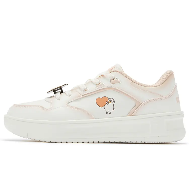 361° Little Liu Duck Wear resistant And Lightweight Low top Skateboard Shoes Women's Beige Pink