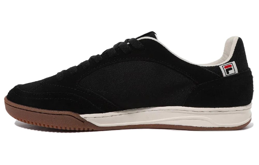 FILA Anti-Slip And Wear-Resistant Lightweight Low-Top Skateboard Shoes Unisex Black White