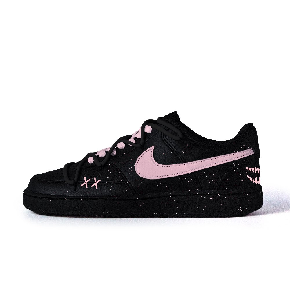 Nike Anti Slip Wear Resistant Low Top Skateboard Shoes Unisex Black