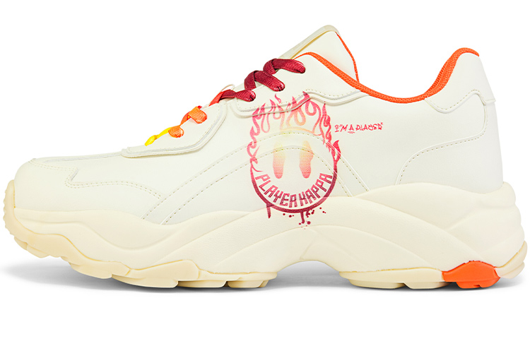 Kappa Wear-Resistant Coverage Low-Top Chunky Sneakers Unisex Winter White