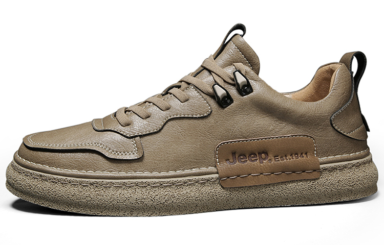 Jeep Low Top Skateboard Shoes Men's Khaki