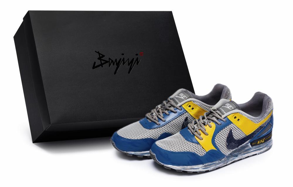 Nike Air Pegasus 89 Low-Top Casual Running Shoes Men's Blue Yellow Gray