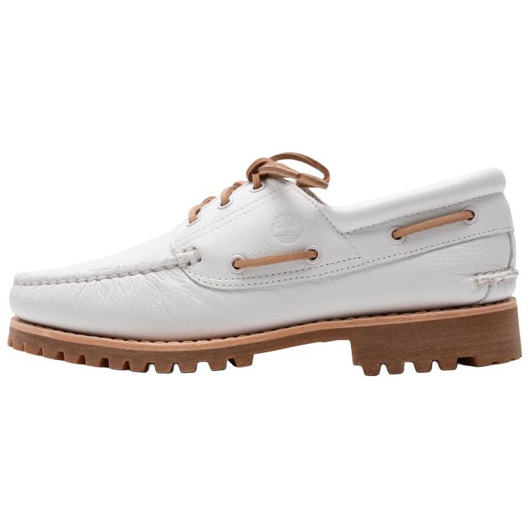 Timberland Authentic Handsewn Boat Shoes 'White Full Grain'