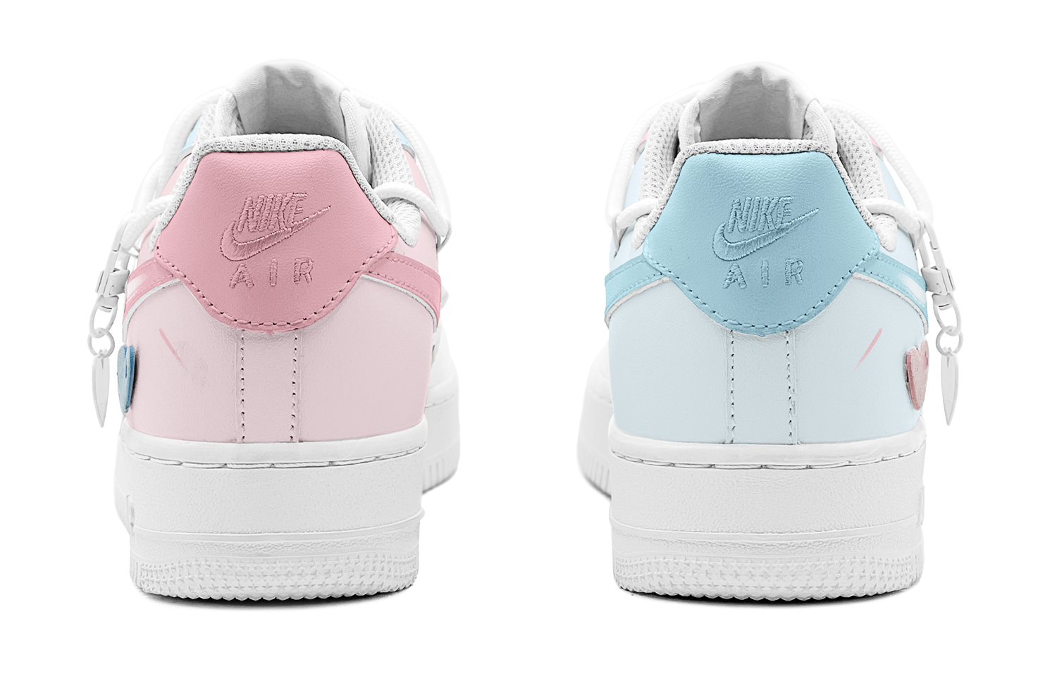 Nike Air Force 1 Air Force 1 Reverse Mismatched Sweetheart Slip Resistant Low Top Casual Skateboard Shoes GS Pink Blue купить в интернет-магазине Yoocart с быстрой доставкой по России.