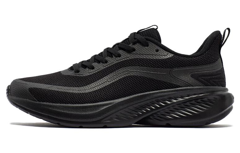 361° Anti-Slip Wear-Resistant Low-Top Running Shoes Men's Obsidian Black Smoke Gray