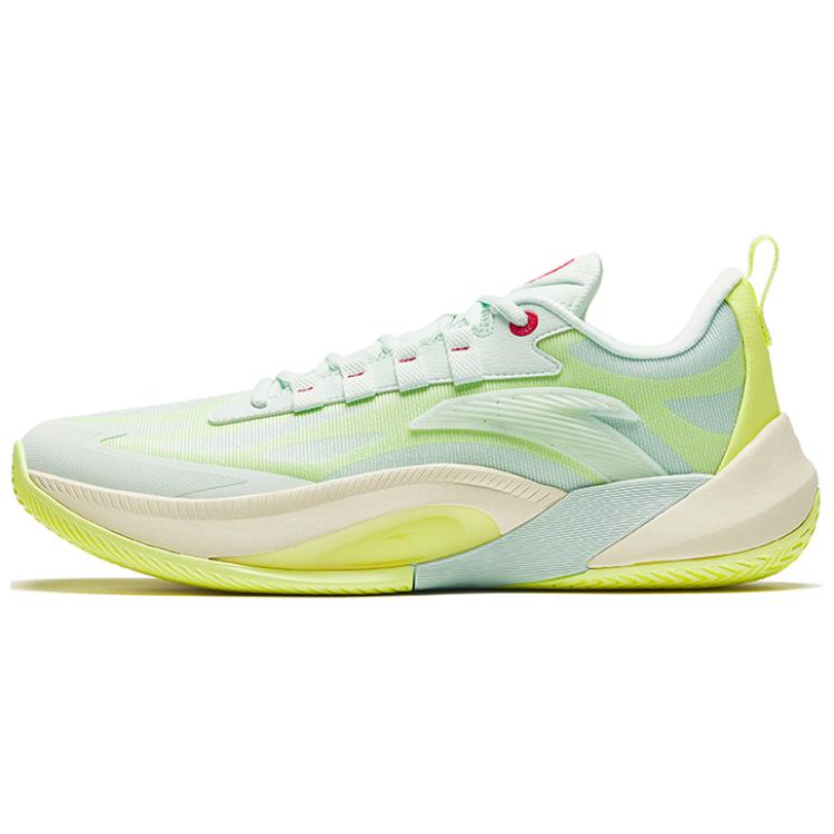 Anta Instantaneous 1 Cushioning Wear-Resistant Low-Top Basketball Shoes Men's White Yellow Green