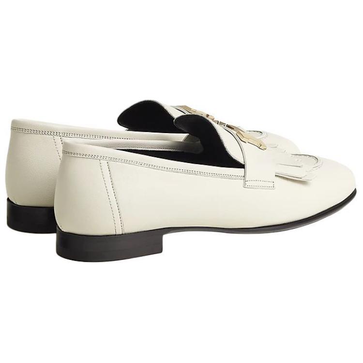 HERMES Royal Loafers Women's Beige