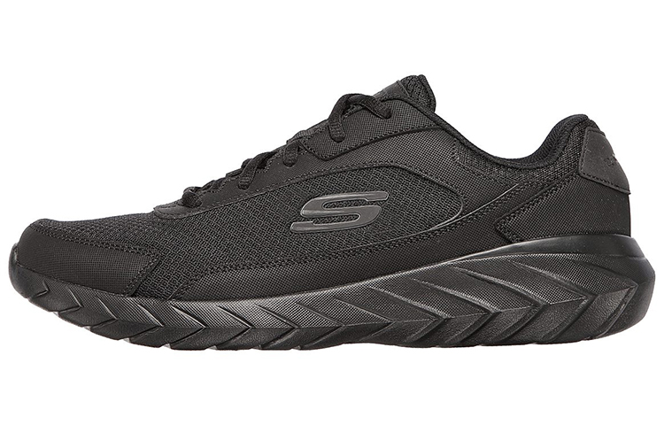 Skechers Overhaul 2.0 Enforcer Cushioning, Slip Resistant, And Abrasion Resistant Low Top Casual Shoes Men's All Black