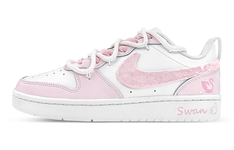 Nike Court Borough Series Skateboard Shoes Women's Low-Top Pink