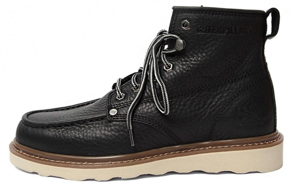 CAT Glenrock Mid Collection Slip Resistant Ankle Length Outdoor Boots Men's Black